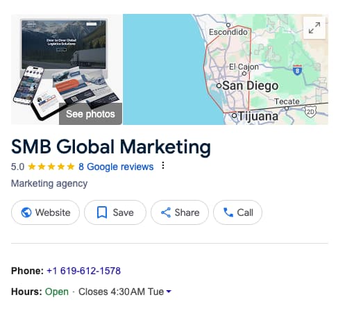 SMBGM google my business profile.