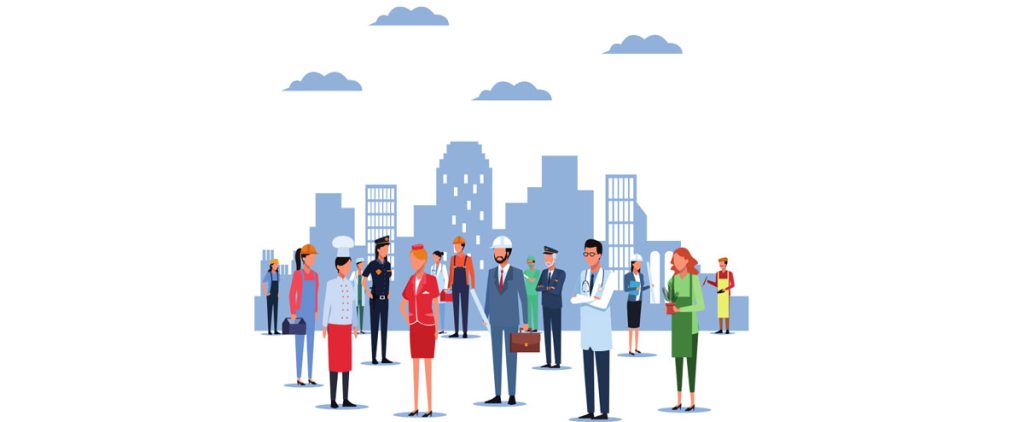 Many business owners showcasing industries that may need a B2B marketing agency.