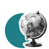 Globe representing multilingual marketing strategies for nonprofits.
