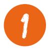 Number one orange background