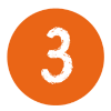 Number three orange background