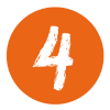 Number four orange background