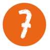 Number seven orange background