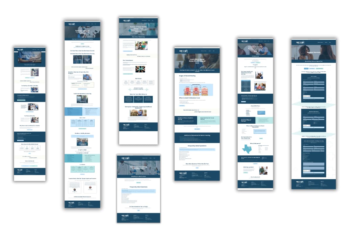 Screenshot of new website Hot Shot Medical Group.